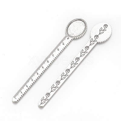 Tibetan Style Alloy Cabochon Setting TIBE-R001-01AS-1