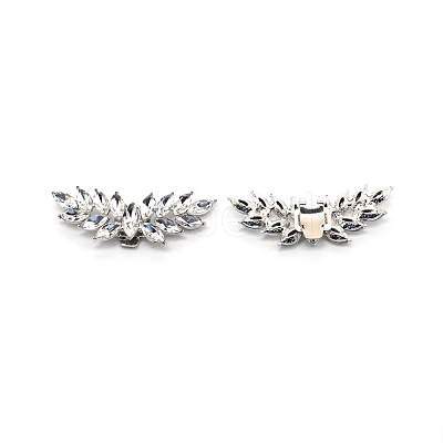 Alloy Rhinestone Shoe Buckle Clasps KY-WH0030-42-1