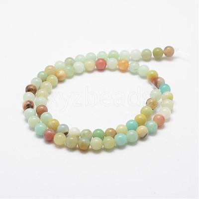Natural Flower Amazonite Beads Strands G-F415-4mm-1