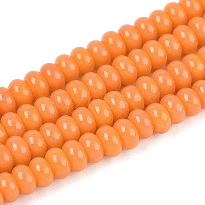 Opaque Spray Painted Glass Beads GLAA-ZX008-4mm-18L-1