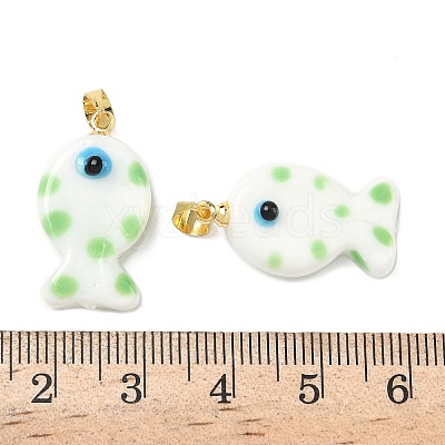 Handmade Lampwork Pendants LAMP-G168-04E-1