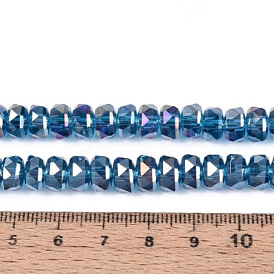 Electroplate Transparent Glass Beads Strands EGLA-N022-04A-D07-1