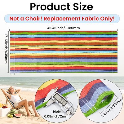 1Pc Stripe Pattern Chair Polycotton Cloth AJEW-GF0015-38I-1