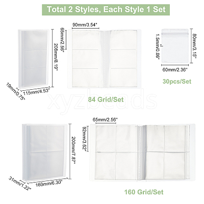 2 Sets 2 Style PVC Transparent Storage Bag AJEW-PH0003-02-1