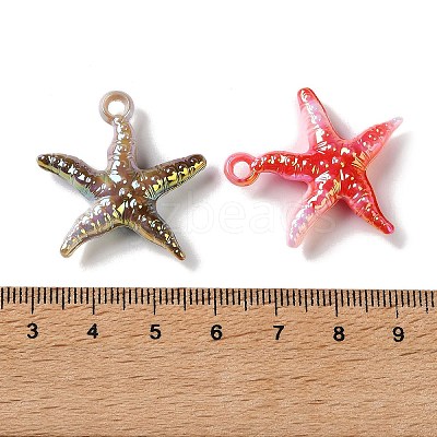 Two-tone Opaque Acrylic UV Plating Pendants AC-CBAA26B-15-1