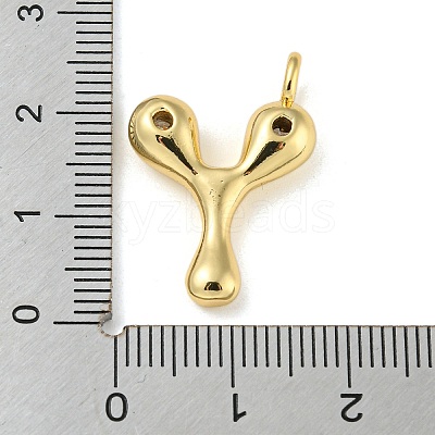 Rack Plating Brass Micro Pave Cubic Zirconia Pendants KK-A200-24G-Y-1