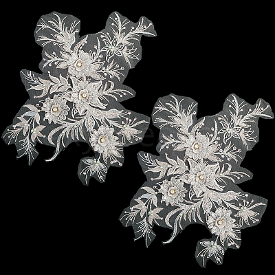 Polyester Acrylic Rhinestones Applique embroidery ABS Sequins FIND-WH20019-165A-01-1