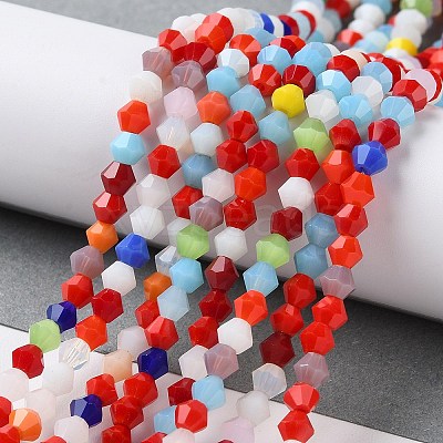 Opaque Solid Color Imitation Jade Glass Beads Strands GLAA-F029-P4mm-16-1