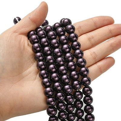 Eco-Friendly Grade A Glass Pearl Beads HY-J002-10mm-HX042-1