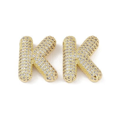 Brass Micro Pave Clear Cubic Zirconia Pendants KK-Z041-01G-K-1
