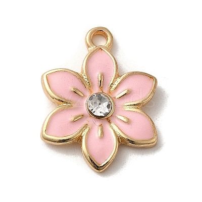 Flower Alloy Enamel Pendants ENAM-A007-06KCG-02-1