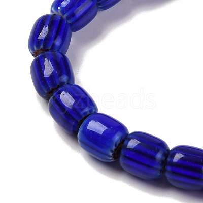 Handmade Lampwork Chevron Beads Strands LAMP-K041-01B-21-1