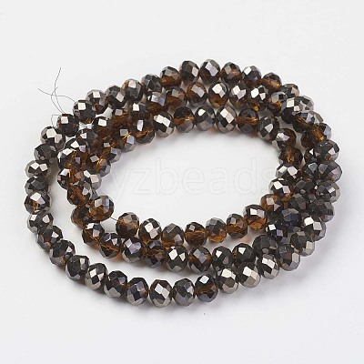 Electroplate Transparent Glass Beads Strands EGLA-A034-T4mm-P16-1
