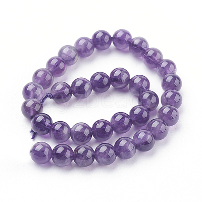 Natural Amethyst Beads Strands G-G099-6mm-1-1