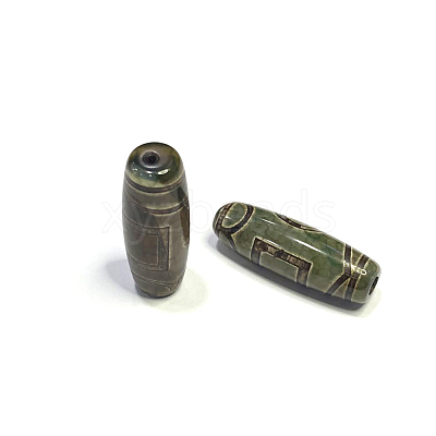 Tibetan Style dZi Beads TDZI-E004-40-1