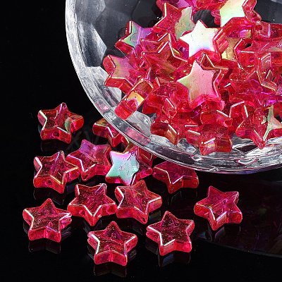 Eco-Friendly Transparent Acrylic Beads TACR-YW0001-01E-1