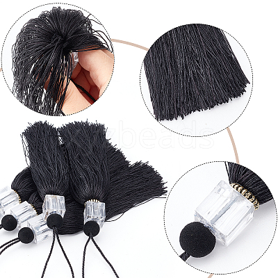 8Pcs Polyester Tassel Pendant Decorations AJEW-GF0004-66D-1