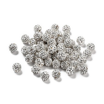 Pave Disco Ball Beads X1-RB-A130-10mm-9-1