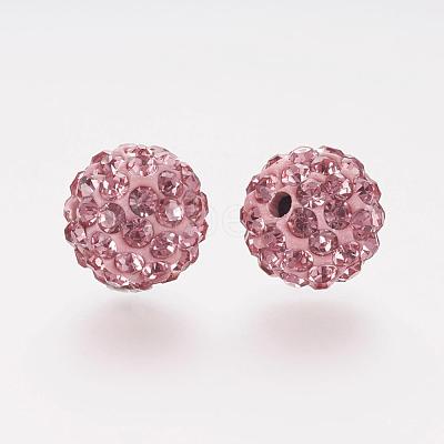 Polymer Clay Rhinestone Beads RB-K050-8mm-C26-1