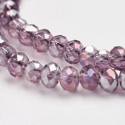 Electroplate Glass Beads Strands X-EGLA-D020-3x2mm-81-1