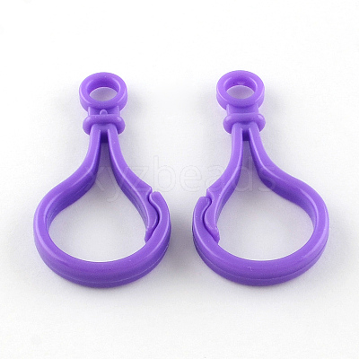 Opaque Solid Color Bulb Shaped Plastic Push Gate Snap Keychain Clasp Findings KY-R006-12-1