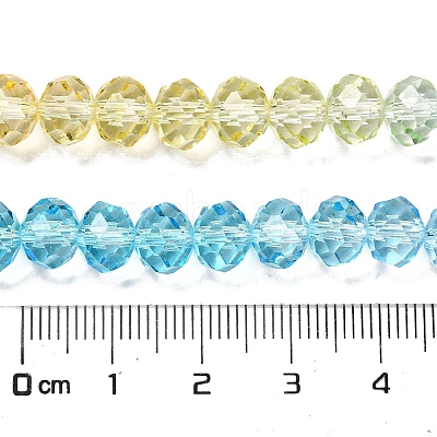 Transparent Painted Glass Beads Strands DGLA-A034-T6mm-A13-1