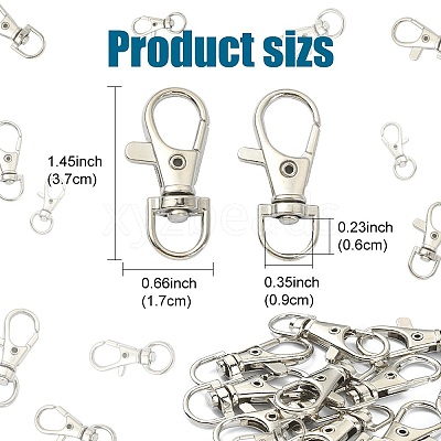 Alloy Swivel Lobster Claw Clasps FIND-YW0004-26C-1