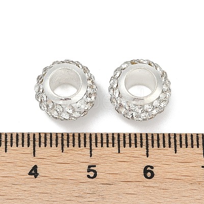 Alloy Rhinestone Clay Pave Beads ALRI-D300-03S-08-1
