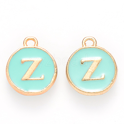Golden Plated Alloy Enamel Charms ENAM-S118-05Z-1