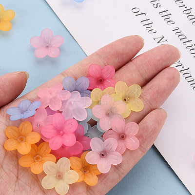 Frosted Acrylic Bead Caps MACR-S371-08A-1