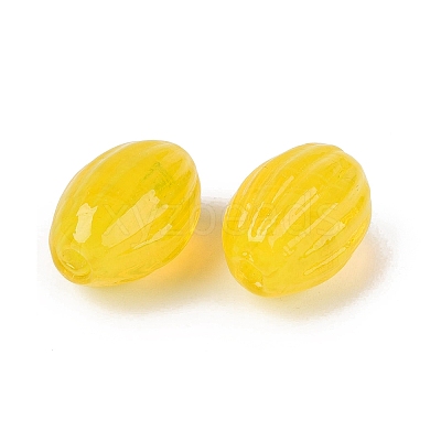 Handmade Ribbed Lampwork Beads LAMP-N042-01B-1