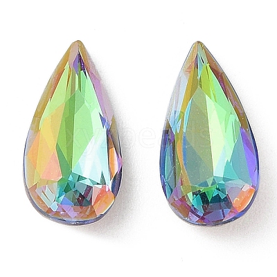Glass Rhinestone Cabochons RGLA-L029-04B-SPLA-1