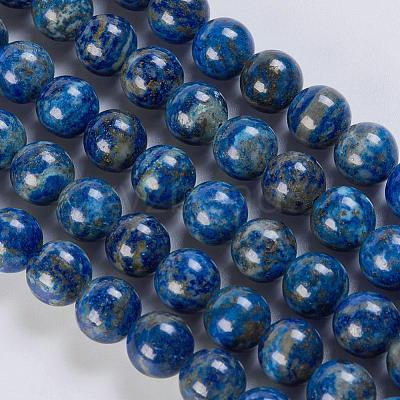 Natural Lapis Lazuli Beads Strands G-K254-01-6mm-1