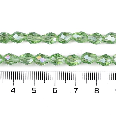 Transparent Electroplate Glass Beads Strands EGLA-N013-T10mm-B13-1