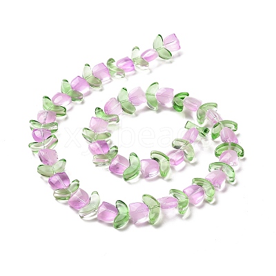Transparent Glass Beads Strands LAMP-H061-02H-1
