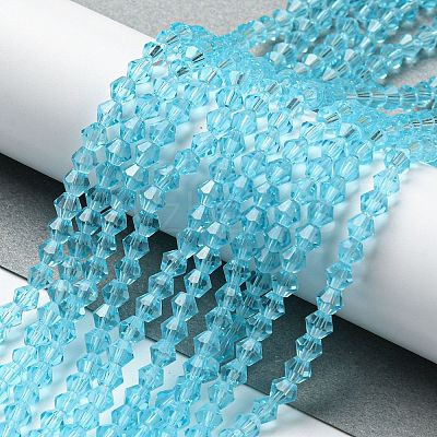 Transparent Glass Beads Strands GLAA-F029-4mm-20-1