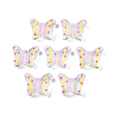 Transparent Acrylic Enamel Beads TACR-G040-05A-1