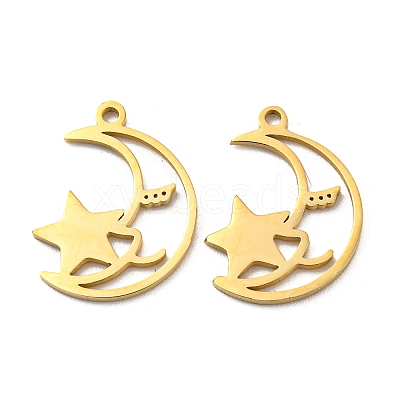 304 Stainless Steel Charms STAS-L022-215G-1
