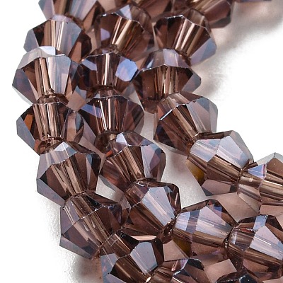 Transparent Electroplate Glass Beads Strands GLAA-F029-2mm-C05-1