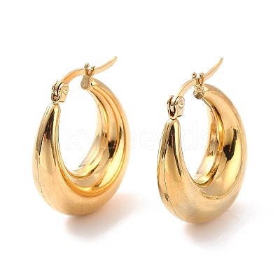 PVD Vacuum Plating 304 Stainless Steel Chunky Hoop Earrings for Women EJEW-F280-06B-G-1