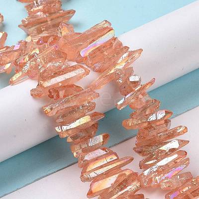 Natural Quartz Crystal Points Beads Strands G-K181-B23-1