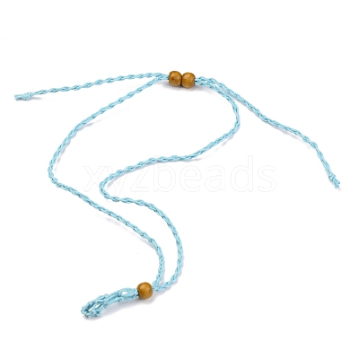 Adjustable Braided Waxed Cord Macrame Pouch Necklace Making NJEW-I243-A02-1