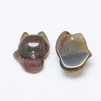 Natural Indian Agate Pendants G-T122-16A-1