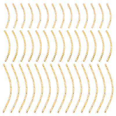 60Pcs 3 Style Brass Tube Beads KK-HY0001-90-1