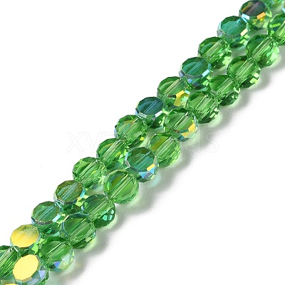 Transparent Electroplate Glass Beads Strands GLAA-Q099-I01-03-1