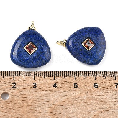 Dyed Natural Sesame Jasper Pendants KK-C251-01C-01-1