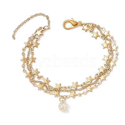 3Pcs 3 Styles 304 Stainless Steel Multi-layered Bracelets BJEW-JB12241-1