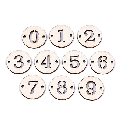 Unfinished Natural Poplar Wood Links Connectors WOOD-S045-138B-1