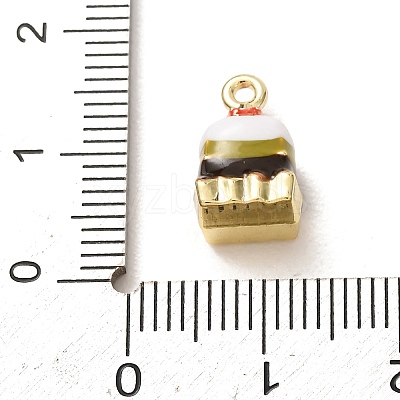 Brass Enamel Pendants KK-CBA260B-14B-G-1