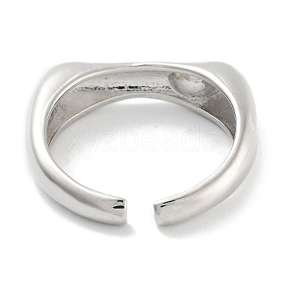 Rack Plating Brass Open Cuff Ring Settings KK-Z071-32P-1